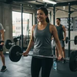 Image of team training in the gym, highlighting the benefits of strength training for a healthy lifestyle, with a focus on strength and conditioning.