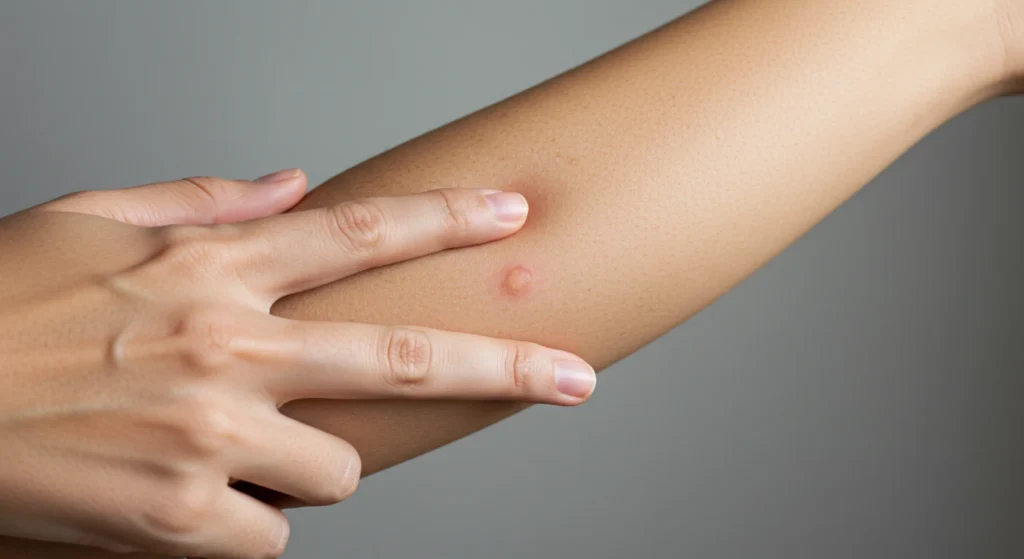 Image showing early signs of skin changes, highlighting the importance of a healthy lifestyle and observing skin changes.
