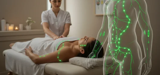 Massage therapy supporting the lymphatic system and natural detox pathway